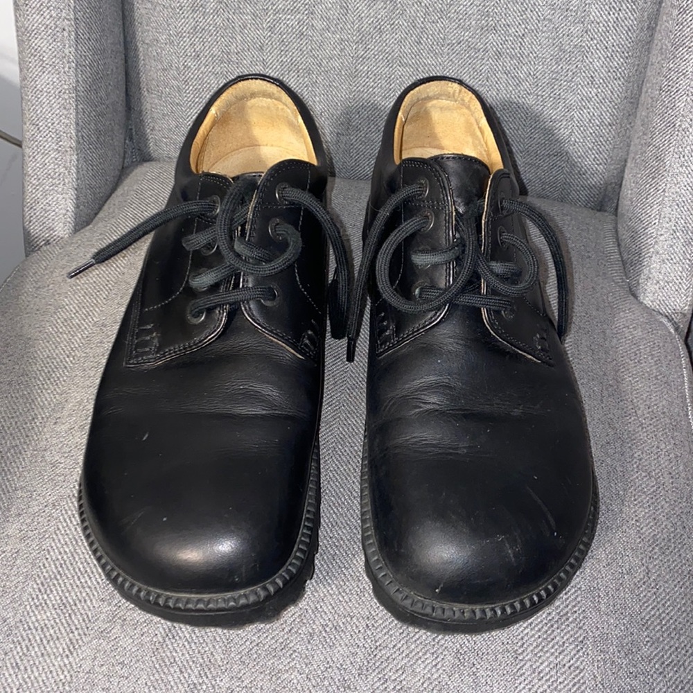 BIRKENSTOCK FOOTPRINTS LACE UP OXFORDS BROWN LEATHER UPPER WOMEN'S SIZE US 11